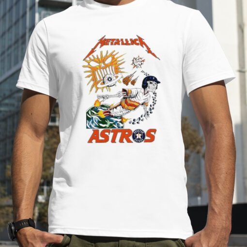 2023 Metallica Houston Astros Skeleton Retro Shirt