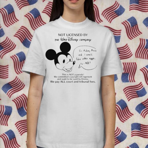 Not Licensed By The Walt Disney Company Gift Shirt