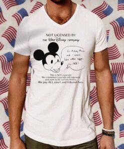 Not Licensed By The Walt Disney Company Gift Shirt