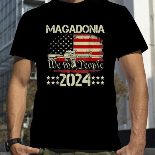 Proud Trump Voter We The People Magadonia 2024 Magadonian Retro T-Shirt