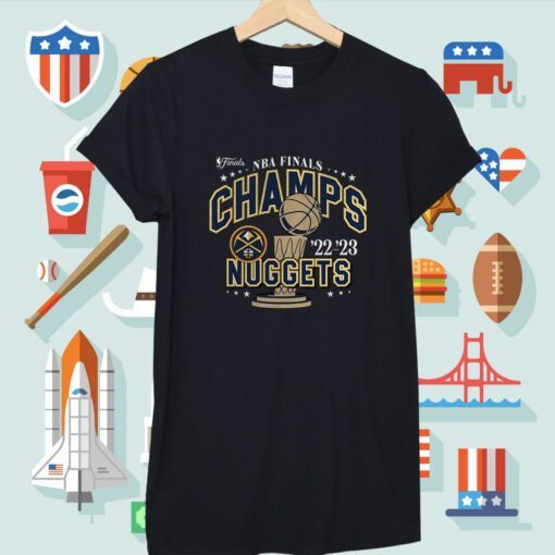 NBA Finals Champions 2023 Denver Nuggets Slip Trophy T-Shirt