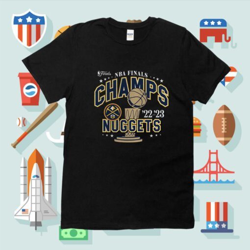 NBA Finals Champions 2023 Denver Nuggets Slip Trophy T-Shirt