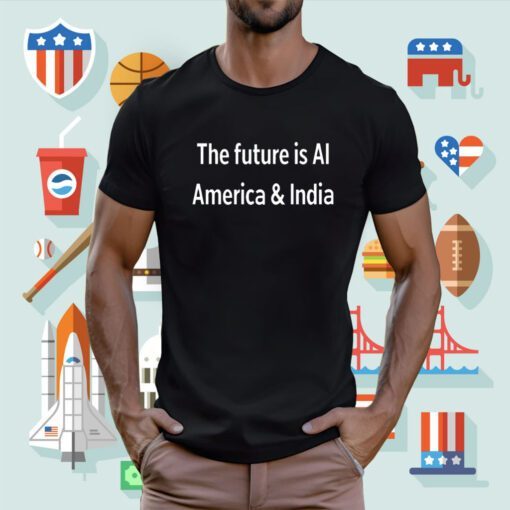 The Future Is Ai America And India T-Shirt