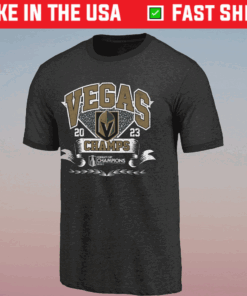 Vegas Golden Knights Majestic Threads 2023 Stanley Cup Champions Ringer Tri-Blend T-Shirt