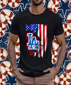 American Flag Mlb Los Angeles Dodgers Retro Shirt