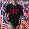 USA SOCCER TEXT TEE SHIRT