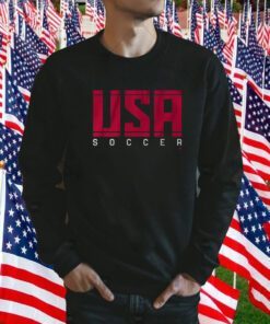 USA SOCCER TEXT TEE SHIRT