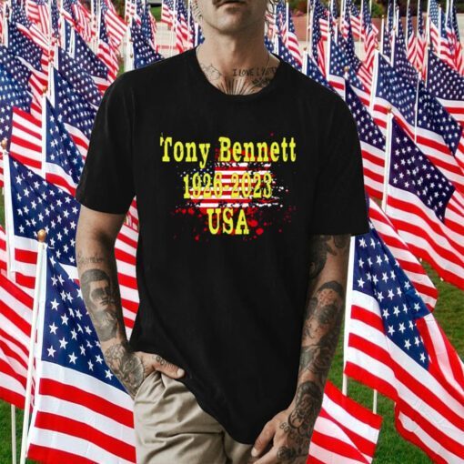 American Flag Tony Bennett 1926-2023 Usa Nt T-Shirt