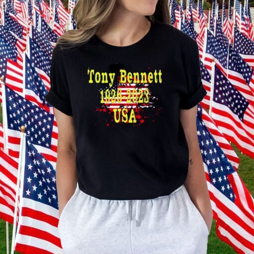 American Flag Tony Bennett 1926-2023 Usa Nt T-Shirt