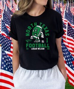 North Texas Mean Logan Wilson 2023 NCAA Football Tee Shirt