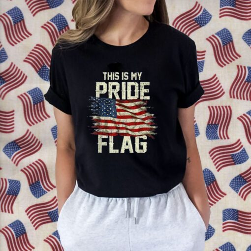 This Is My Pride Flag USA American 4th of July Patriotic Retro T-Shirt