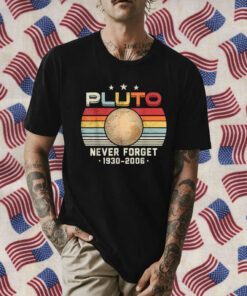 Never Forget Pluto Vintage Nerdy Astronomy Space Science Men Gift T-Shirt