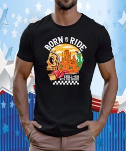 Born to ride skull kin with the spirits vintage shirt