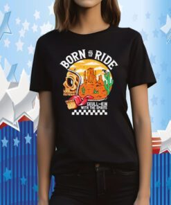 Born to ride skull kin with the spirits vintage shirt