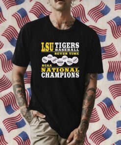 Louisiana University Tigers Ncaa Baseball Seven Time Champions Balls Shirts