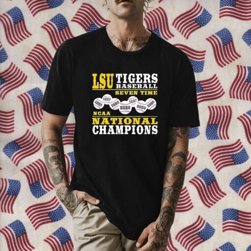 Louisiana University Tigers Ncaa Baseball Seven Time Champions Balls Shirts