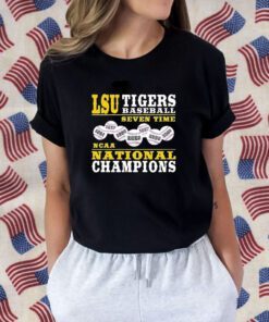 Louisiana University Tigers Ncaa Baseball Seven Time Champions Balls Shirts