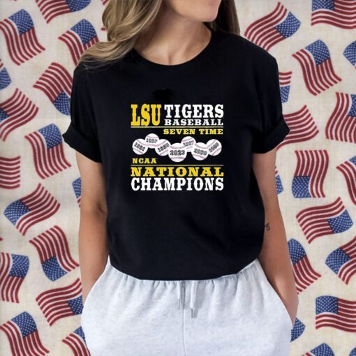 Louisiana University Tigers Ncaa Baseball Seven Time Champions Balls Shirts