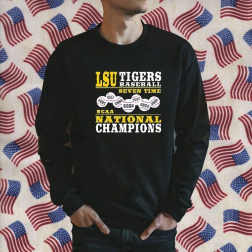 Louisiana University Tigers Ncaa Baseball Seven Time Champions Balls Shirts