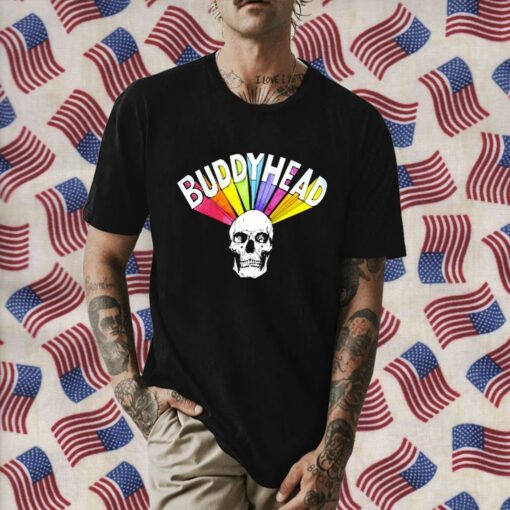 Buddyheadstore Rainbow Skull Shirts T-Shirt