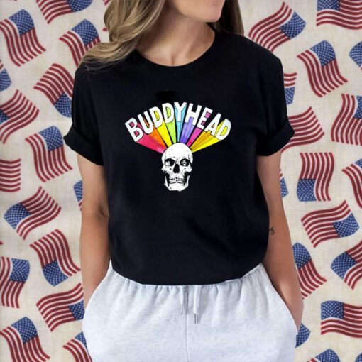 Buddyheadstore Rainbow Skull Shirts T-Shirt