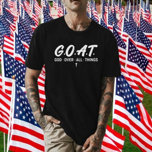 Goat god over all things retro shirt