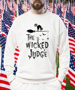 Cat Halloween Theme The Wicked Judge Tee Shirt