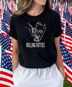 Cat Rolling Fatties Funny Shirt