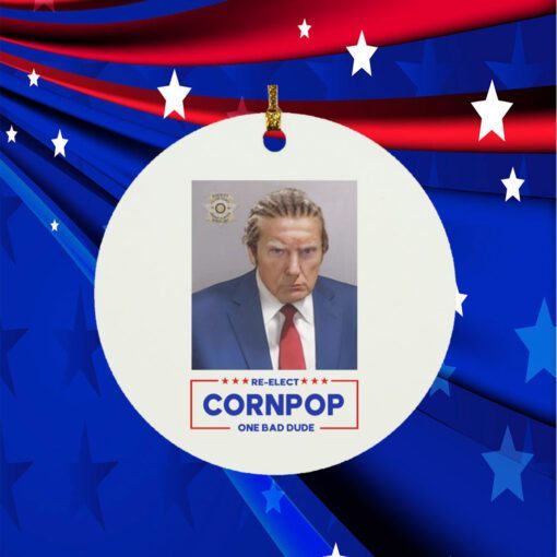 Trump Mugshot Re-Elect Cornpop One Bad Dude Official Shirt