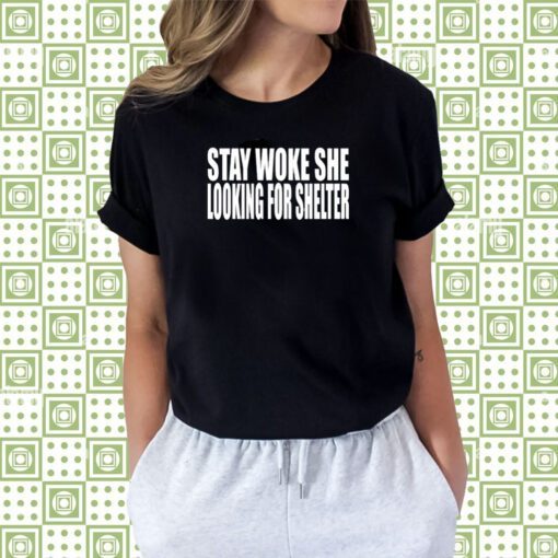 Stay Woke She Looking For Shelter T-Shirt