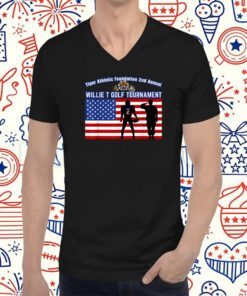 Willie T Golf American Flag Tiger Tee Shirt