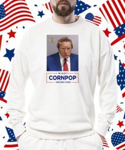 Trump Mugshot Re-Elect Cornpop One Bad Dude Tank Top Shirt