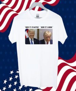 How It Started How It's Going Donald Trump Mugshot Shirts