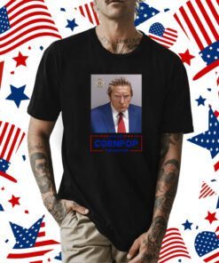 Trump Mugshot Re-Elect Cornpop One Bad Dude Tank Top Shirt