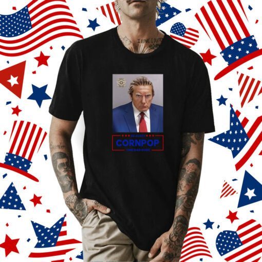 Trump Mugshot Re-Elect Cornpop One Bad Dude Tank Top Shirt