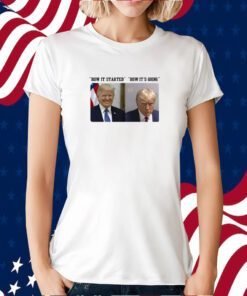 How It Started How It's Going Donald Trump Mugshot Shirts