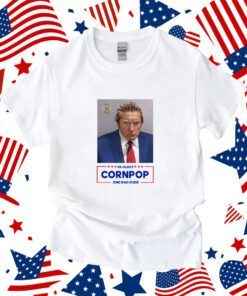 Trump Mugshot Re-Elect Cornpop One Bad Dude Tank Top Shirt