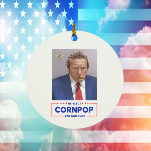 Trump Mugshot Re-Elect Cornpop One Bad Dude Shirt