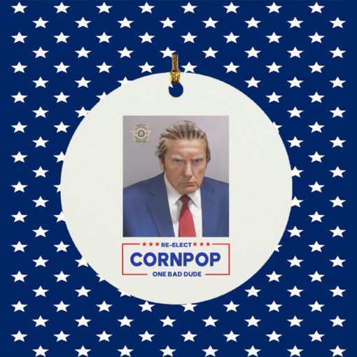 Donald Trump Mugshot Re-Elect Cornpop One Bad Dude TShirt