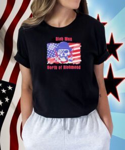 Skull Guns Rich Men North of Richmond American Flag Tee Shirt