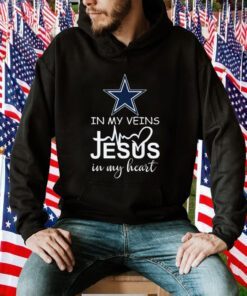 Dallas Cowboys Logo 2023 In My Veins Jesus In My Heart Tee Shirts