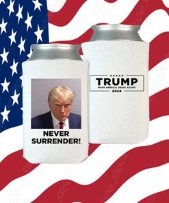 Trump Never Surrender Beverage Cooler White