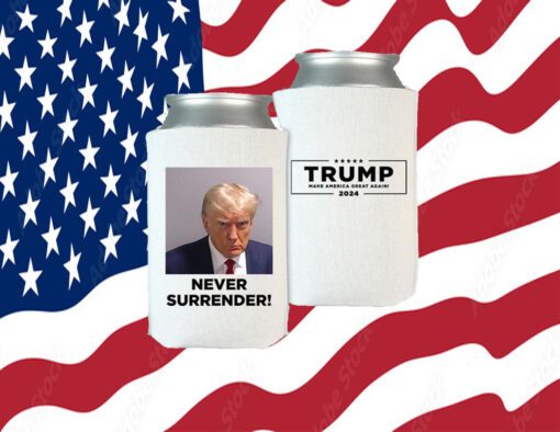 Trump Never Surrender Beverage Cooler White