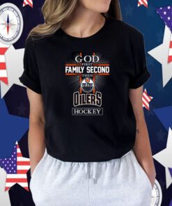 God First Family Second Then Edmonton Oilers Hockey Logo 2023 Shirt