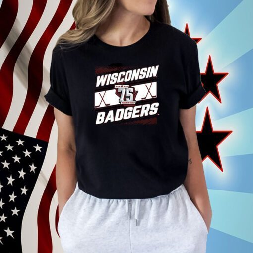 Wisconsin Badgers Men’s Hockey 75th Season Tee Shirt