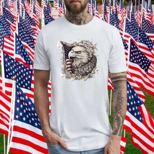 "Wrapped in Freedom" Eagle Retro T-Shirt