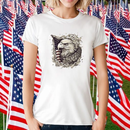 "Wrapped in Freedom" Eagle Retro T-Shirt