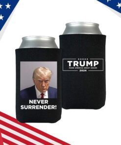 Trump Never Surrender Beverage Cooler White