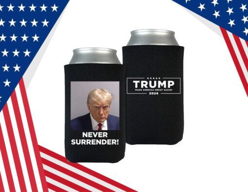 Trump Never Surrender Beverage Cooler White