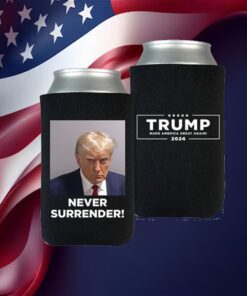 Trump Never Surrender Beverage Cooler White